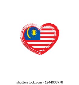 Malaysia flag, vector illustration on a white background.