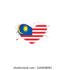 Malaysia flag, vector illustration on a white background.