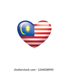 Malaysia flag, vector illustration on a white background.