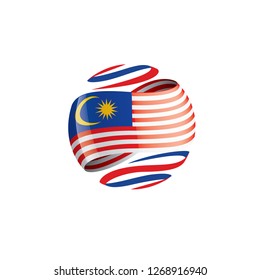 Malaysia flag, vector illustration on a white background.