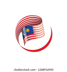 Malaysia flag, vector illustration on a white background.