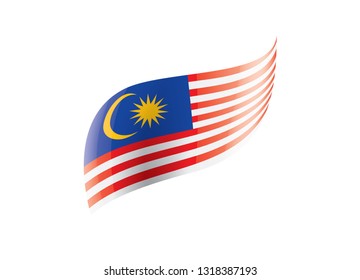 Malaysia flag, vector illustration on a white background.