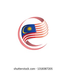Malaysia flag, vector illustration on a white background.