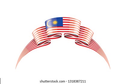 Malaysia flag, vector illustration on a white background.