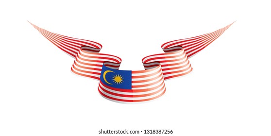 Malaysia flag, vector illustration on a white background.