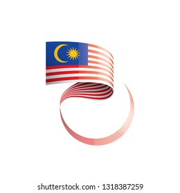 Malaysia flag, vector illustration on a white background.