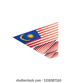 Malaysia flag, vector illustration on a white background.