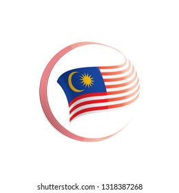Malaysia flag, vector illustration on a white background.