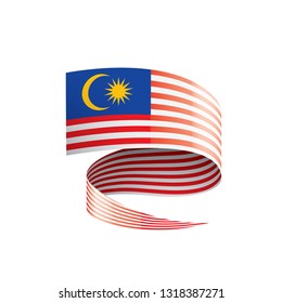 Malaysia flag, vector illustration on a white background.