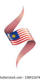 Malaysia flag, vector illustration on a white background.
