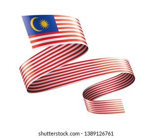 Malaysia flag, vector illustration on a white background.