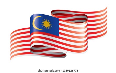 Malaysia flag, vector illustration on a white background.