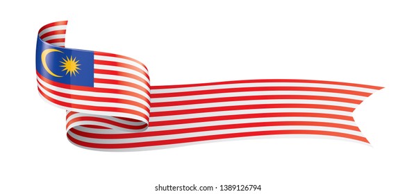 Malaysia flag, vector illustration on a white background.