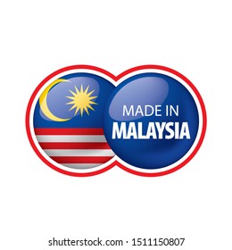 Malaysia flag, vector illustration on a white background.