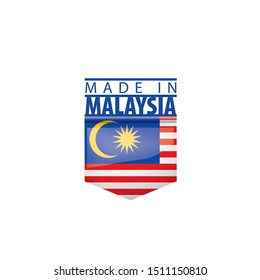 Malaysia flag, vector illustration on a white background.