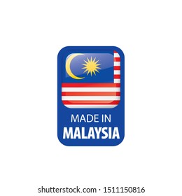 Malaysia flag, vector illustration on a white background.