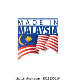 Malaysia flag, vector illustration on a white background.