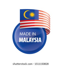 Malaysia flag, vector illustration on a white background.