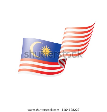 Malaysia flag, vector illustration on a white background.