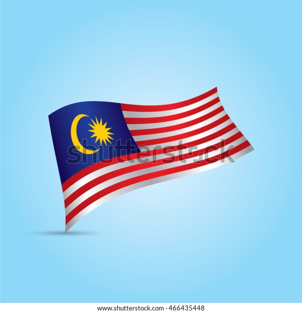 Malaysia Flag Vector Illustration Waving Form Stock Vector (Royalty ...