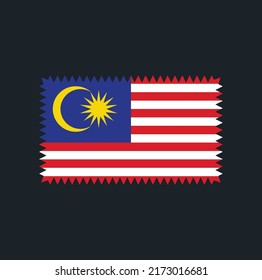 Malaysia Flag Vektor. Nationalflagge
