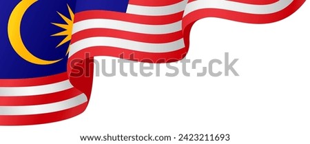 Malaysia  flag wave isolated on png or transparent background. vector illustration.