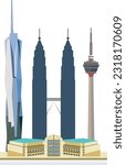 Malaysia Illustration vector
skylines skyscaper