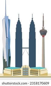 Malaysia Illustration vector
skylines skyscaper