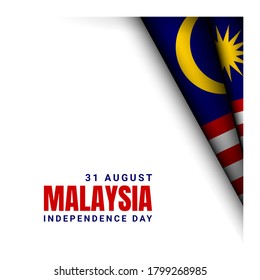 Antecedentes del Día de la Independencia de Malasia. Ilustración vectorial