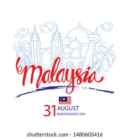 Malaysia Independence Day celebration with city skyline