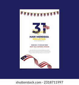 Malaysia independence day design template