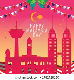 Malaysia Independence Day Design Vector