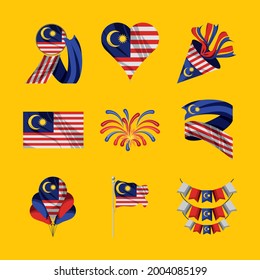 banderas del día de la independencia de malasia