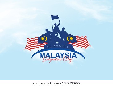 Malaysia Independence Day, the holiday of August 31. banner posters, cards, brochures, flyers