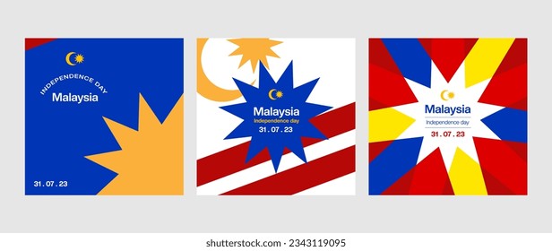 Malaysia independence day post template celebration