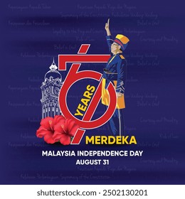 Malaysia Independence Day Poster Celebration. 