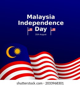 malaysia independence day vector illustration to commemorate the best day in malaysia