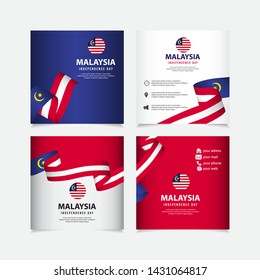 Malaysia independence day vector template. Design for banner; greeting cards or print.