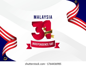 Malaysia independence day vector template. Design for banner; greeting cards or print.