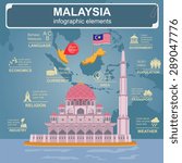 Malaysia  infographics, statistical data, sights. Vector illustration