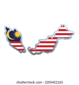 Malaysia landmark icon cartoon vector. Happy day. Republic nation