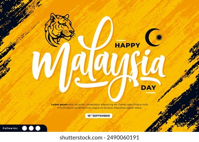 malasia letras diseño de Vector de fondo