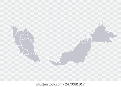 Malaysia Map Cloud Color on White Background quality files Png