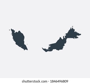 Malaysia Map, Country Flat Map 