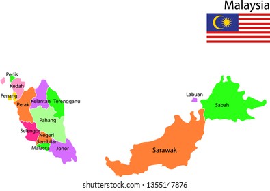 Malaysia Map Drawing
