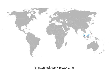 世界地図 マレーシア のイラスト素材 画像 ベクター画像 Shutterstock