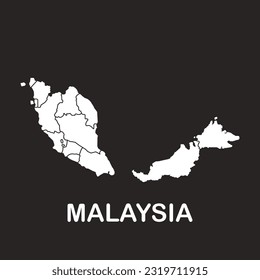 Malaysia map icon vector illustration symbol desigtn  eps.10