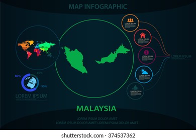 malaysia map infographic