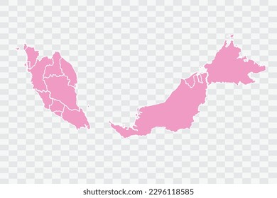 Malasia Mapa color rosa Archivos de calidad de fondo png