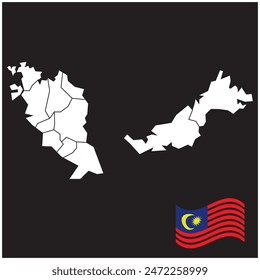 Malaysia map symbol icon design,vector illustration